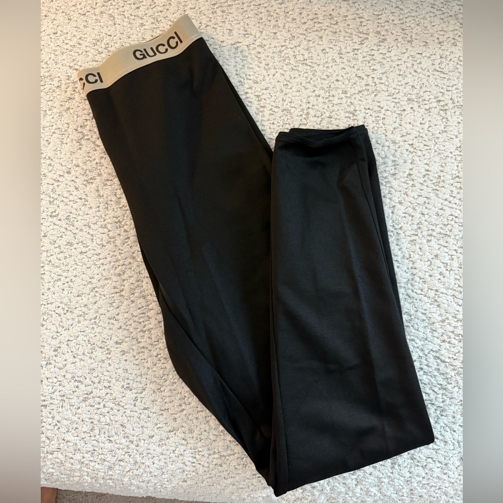 Gucci Black and Tan Women's Leggings